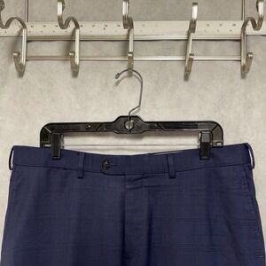 Suitsupply Pants Men 36x31.5 Blue Glen Plaid Sienna Int Wool Dress Academia Luxe